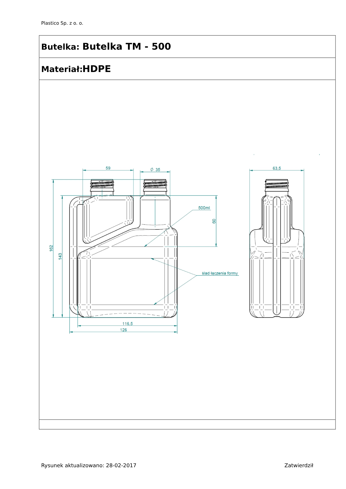 rycina butelki 500ml